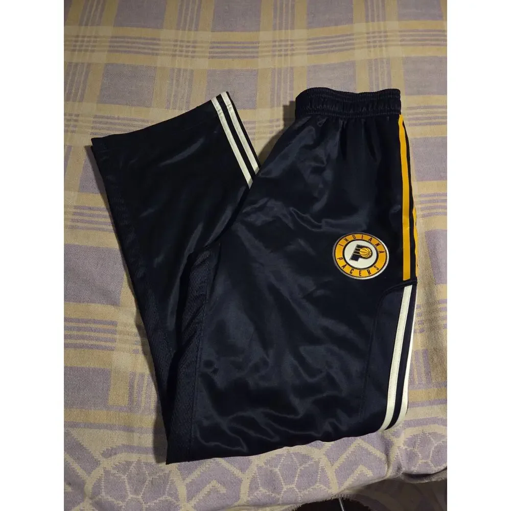 Vintage Adidas Pants Mens XXL Blue Tearaway Snap Breakaway Pacers 2XL Team Issue